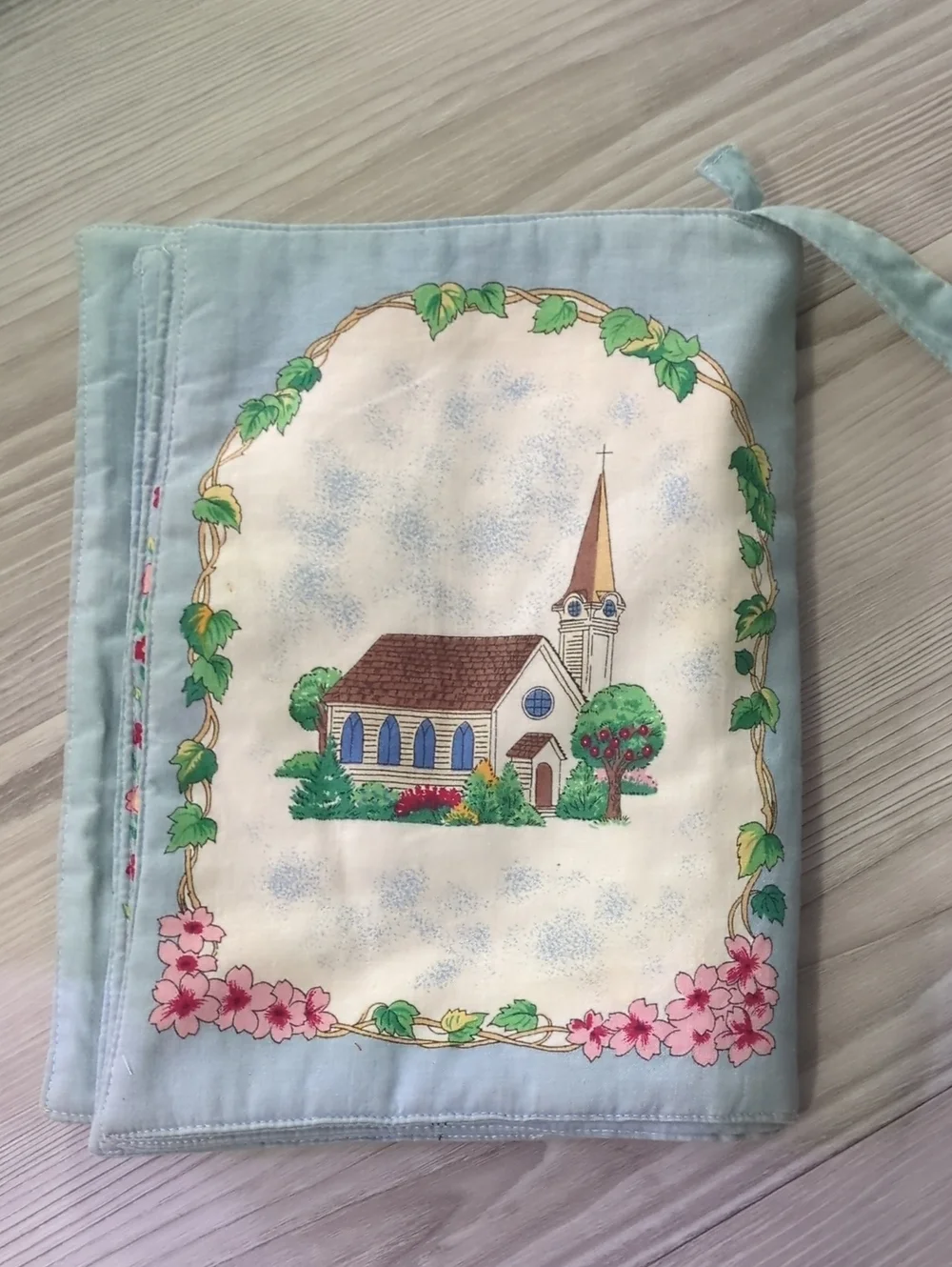 Vintage Soft Fabric Children's Prayer Book Cloth Quiet Book Baby Nursery Christi